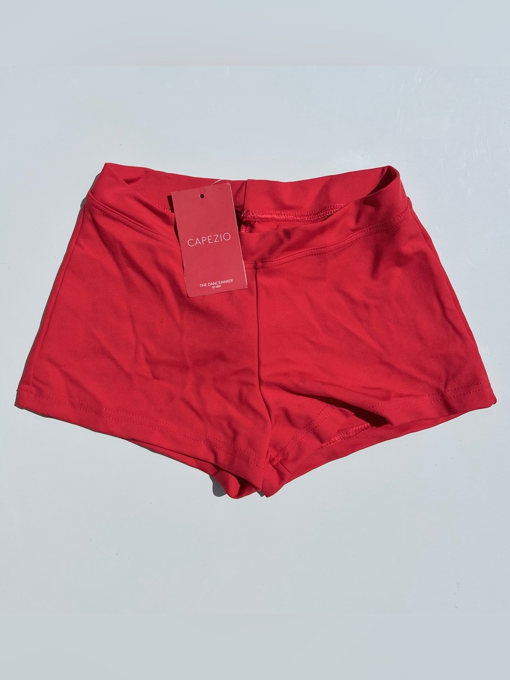 NWT Capezio Boycut Low Rise Dance Shorts Red Size Small